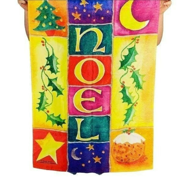 Wendy Darker Noel Christmas Outdoor Multicolored 39.5x28 Yard Flag - Picture 7 of 7